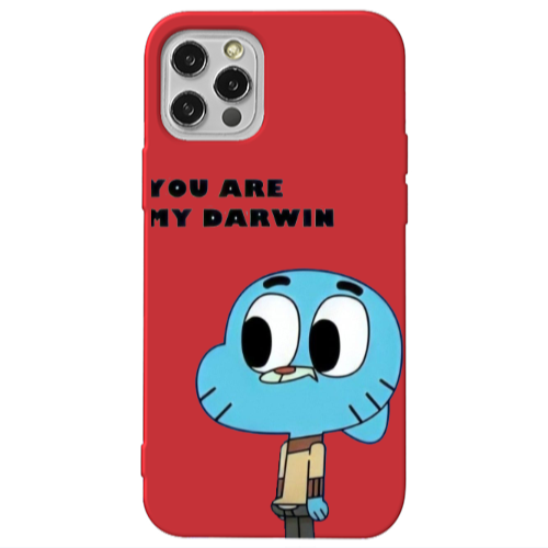 Apple iPhone 12 Pro You are my darwin Red Colored Silicone TPU Θήκη