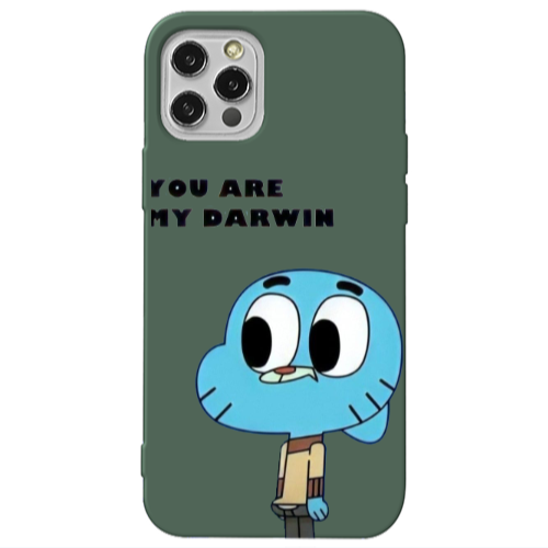 Apple iPhone 12 Pro You are my darwin Dark Green Colored Silicone TPU Θήκη