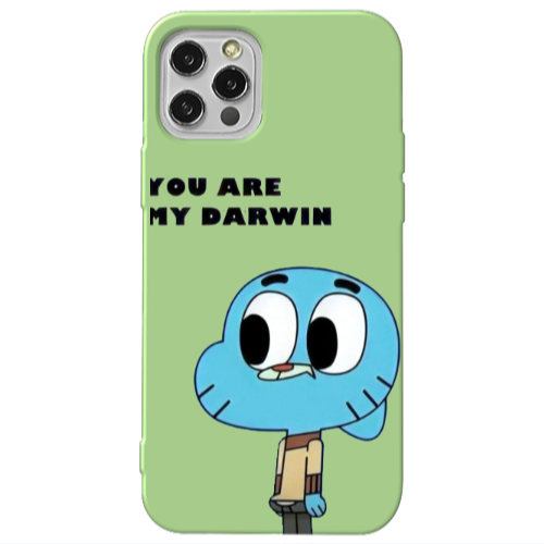 Apple iPhone 12 Pro You are my darwin Light Green Colored Silicone TPU Θήκη