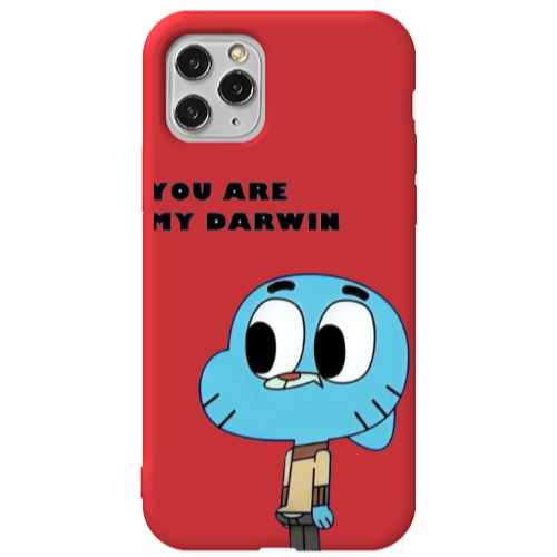 Apple iPhone 11 Pro Max You are my darwin Red Colored Silicone TPU Θήκη
