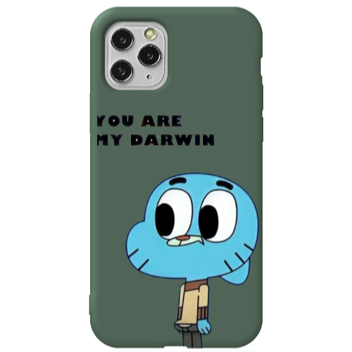 Apple iPhone 11 Pro Max You are my darwin Dark Green Colored Silicone TPU Θήκη