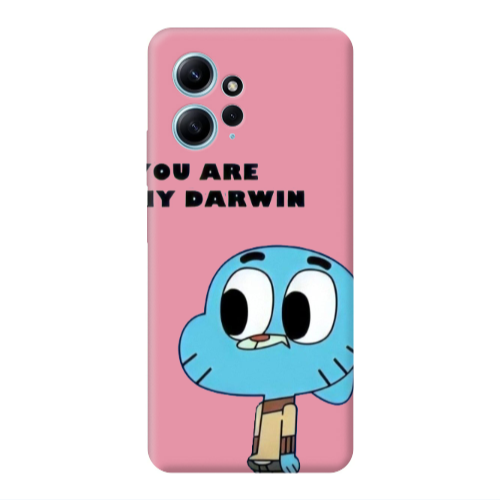 Xiaomi Redmi Note 12 4G You are my darwin Pink Colored Silicone TPU Θήκη