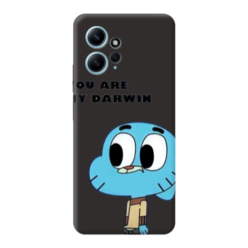 Xiaomi Redmi Note 12 4G You are my darwin Black Colored Silicone TPU Θήκη
