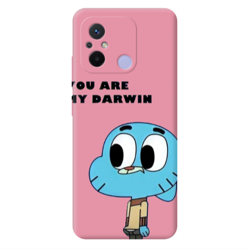 Xiaomi Redmi 12C You are my darwin Pink Colored Silicone TPU Θήκη