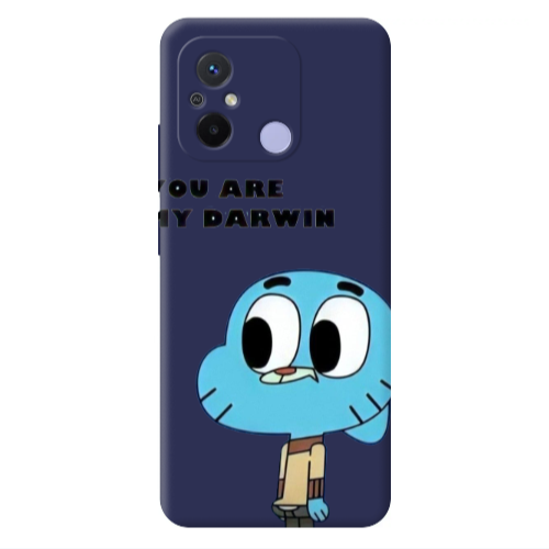 Xiaomi Redmi 12C You are my darwin Dark blue Colored Silicone TPU Θήκη