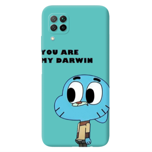 Huawei P40 Lite You are my darwin Turquoise Colored Silicone TPU Θήκη
