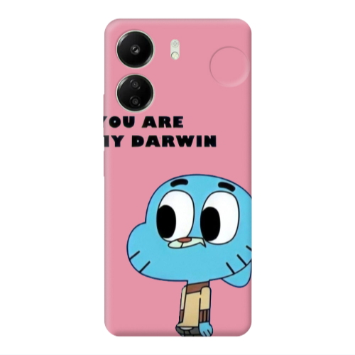 Xiaomi Redmi 13C You are my darwin Pink Colored Silicone TPU Θήκη