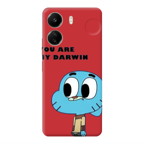 Xiaomi Redmi 13C You are my darwin Red Colored Silicone TPU Θήκη