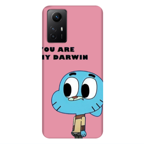 Xiaomi Redmi Note 12s You are my darwin Pink Colored Silicone TPU Θήκη