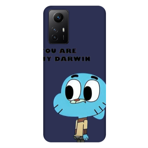 Xiaomi Redmi Note 12s You are my darwin Dark blue Colored Silicone TPU Θήκη