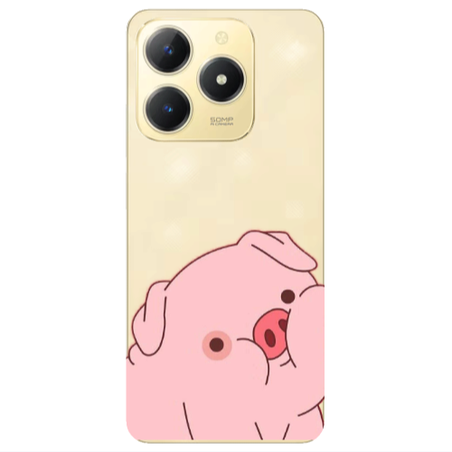 Realme C61 Piggy 1 Transparent Silicone TPU Θήκη