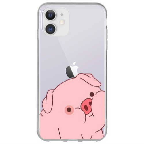 Apple iPhone 12 Piggy 1 Transparent Silicone TPU Θήκη