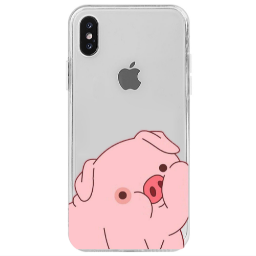 Apple iPhone X Piggy 1 Transparent Silicone TPU Θήκη