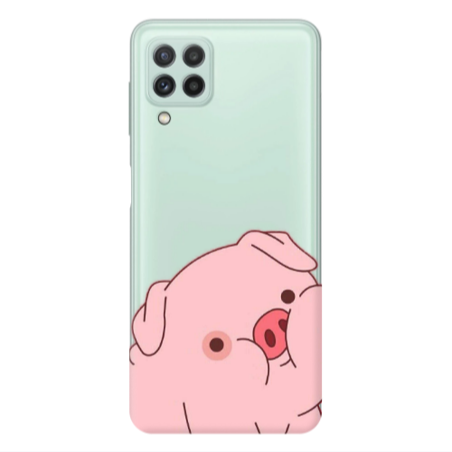 Samsung A22 4G Piggy 1 Transparent Silicone TPU Θήκη