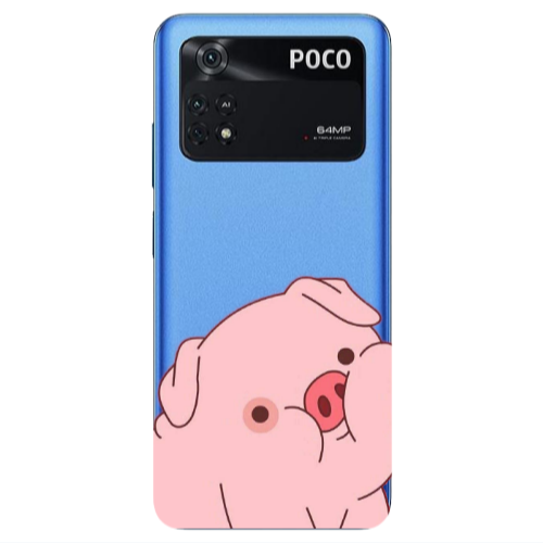 Xiaomi Poco M4 Pro 4G Piggy 1 Transparent Silicone TPU Θήκη