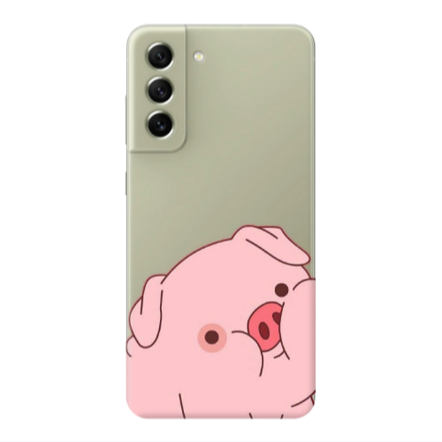 Samsung S21 FE Piggy 1 Transparent Silicone TPU Θήκη