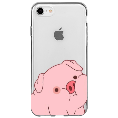 Apple iPhone 7 Piggy 1 Transparent Silicone TPU Θήκη