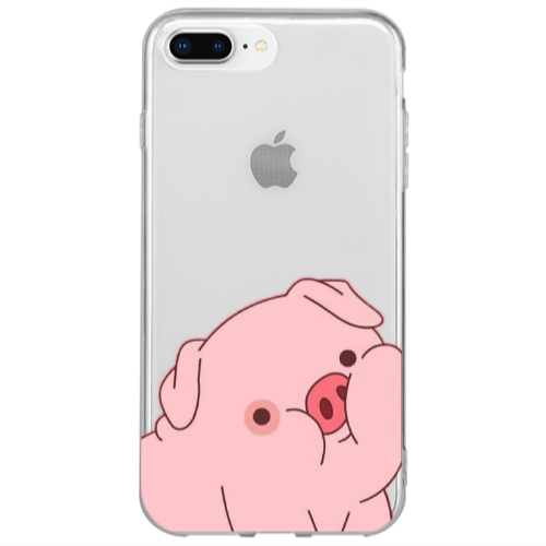 Apple iPhone 7 Plus Piggy 1 Transparent Silicone TPU Θήκη