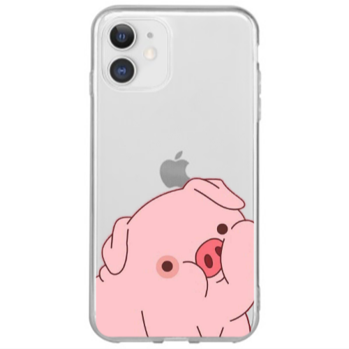 Apple iPhone 12 Mini Piggy 1 Transparent Silicone TPU Θήκη
