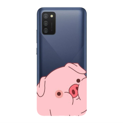 Samsung A03S Piggy 1 Transparent Silicone TPU Θήκη