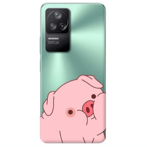 Xiaomi Poco F4 Piggy 1 Transparent Silicone TPU Θήκη