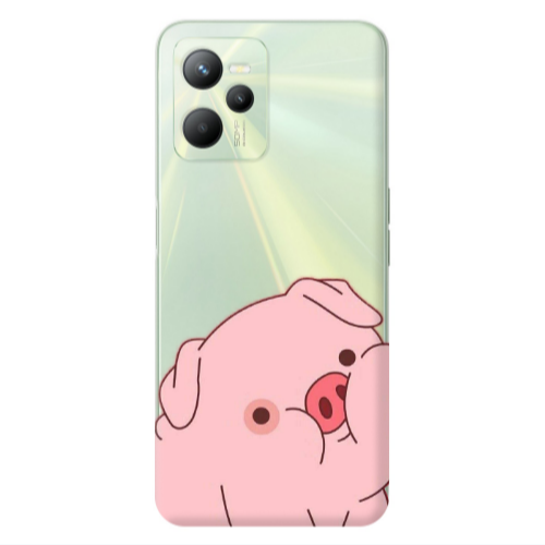 Realme C35 Piggy 1 Transparent Silicone TPU Θήκη