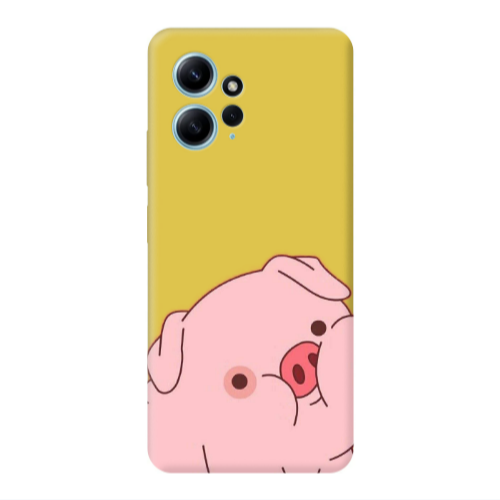 Xiaomi Redmi Note 12 4G Piggy 1 Yellow Colored Silicone TPU Θήκη