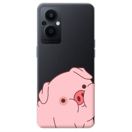 Oppo Reno 7 Lite Piggy 1 Transparent Silicone TPU Θήκη