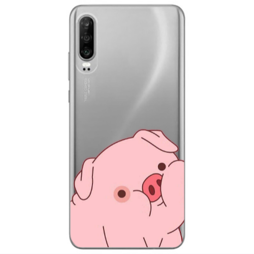 Huawei P30 Piggy 1 Transparent Silicone TPU Θήκη