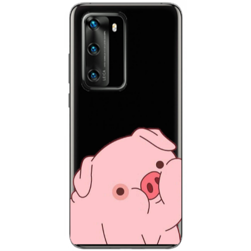 Huawei P40 Piggy 1 Transparent Silicone TPU Θήκη