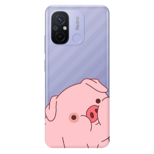 Xiaomi Redmi 12C Piggy 1 Transparent Silicone TPU Θήκη