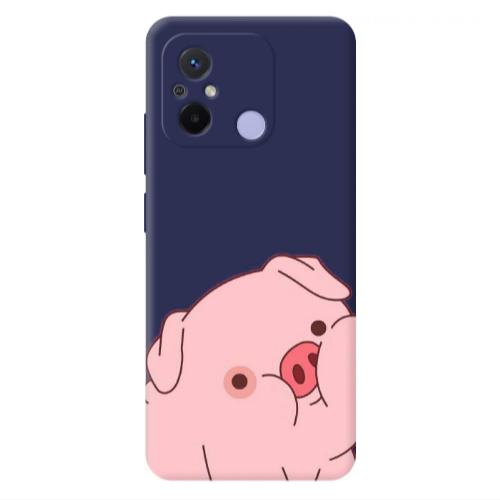 Xiaomi Redmi 12C Piggy 1 Dark blue Colored Silicone TPU Θήκη