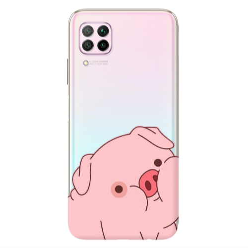Huawei P40 Lite Piggy 1 Transparent Silicone TPU Θήκη