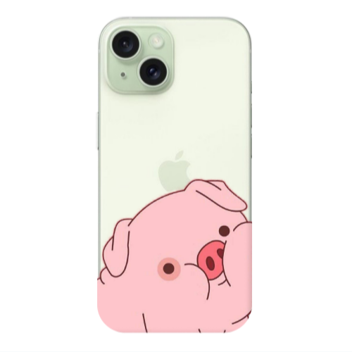 Apple iPhone 15 Piggy 1 Transparent Silicone TPU Θήκη