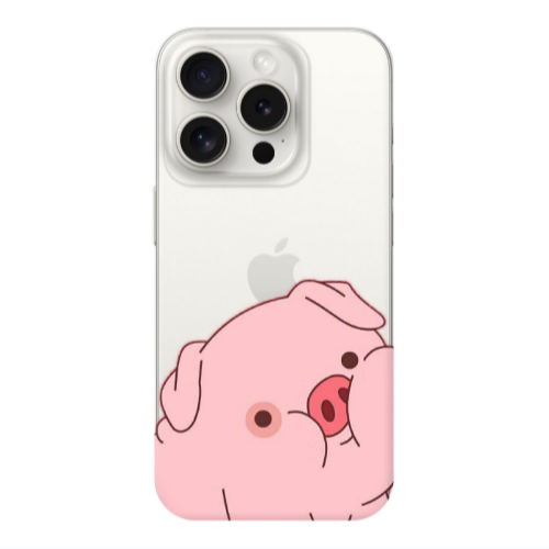 Apple iPhone 15 Pro Max Piggy 1 Transparent Silicone TPU Θήκη