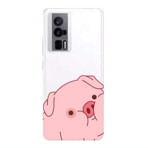 Xiaomi Poco F5 Pro Piggy 1 Transparent Silicone TPU Θήκη