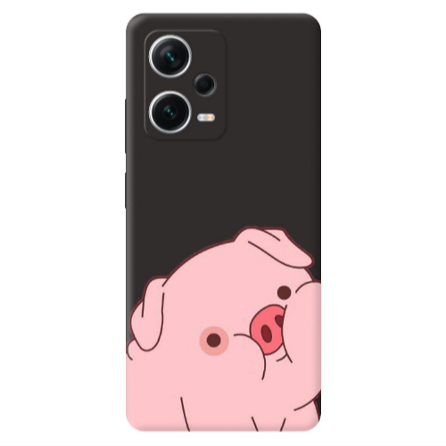 Xiaomi Poco X5 Piggy 1 Black Colored Silicone TPU Θήκη