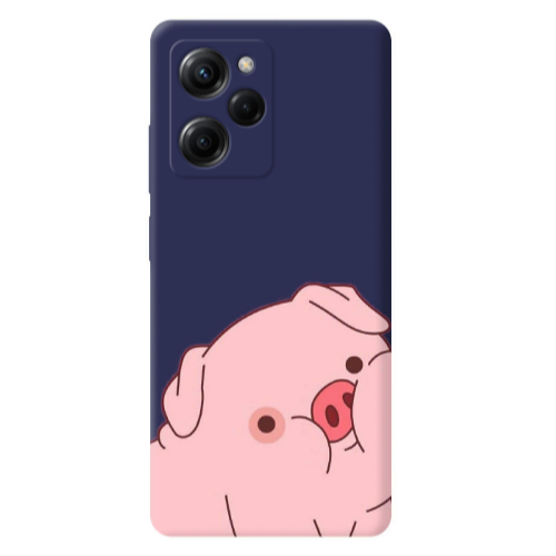 Xiaomi Poco X5 Pro Piggy 1 Dark blue Colored Silicone TPU Θήκη