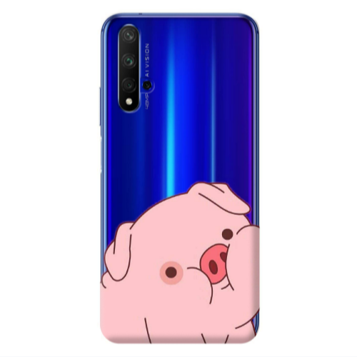 Huawei Nova 5 T Piggy 1 Transparent Silicone TPU Θήκη