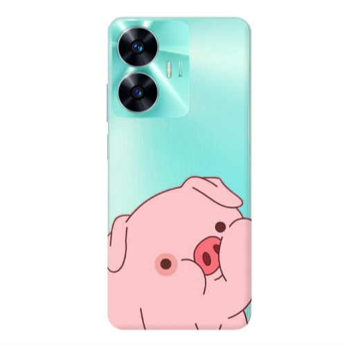 Realme C55 Piggy 1 Transparent Silicone TPU Θήκη