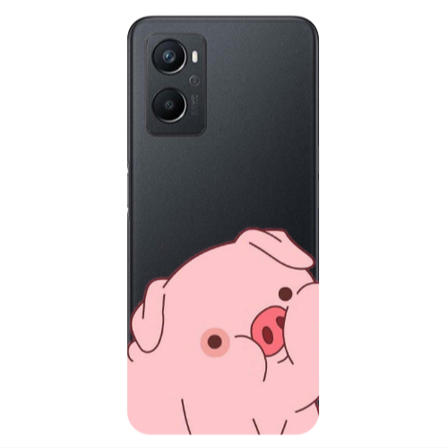 Oppo A 96 Piggy 1 Transparent Silicone TPU Θήκη