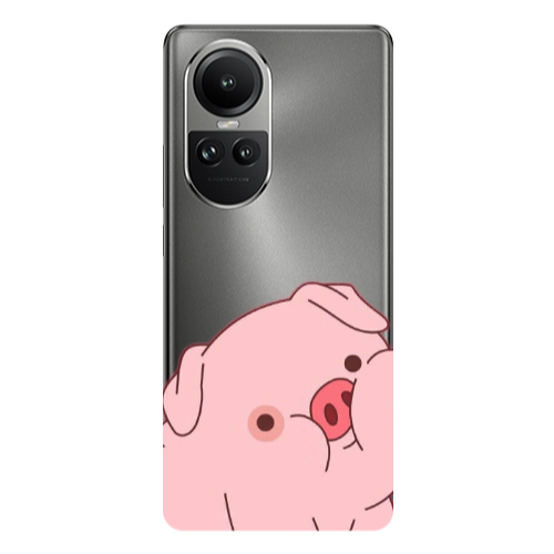 Oppo Reno10 5G Piggy 1 Transparent Silicone TPU Θήκη
