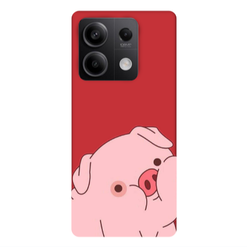 Xiaomi Redmi Note 13 5G Piggy 1 Red Colored Silicone TPU Θήκη