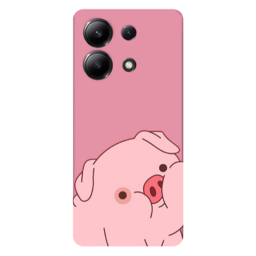 Xiaomi Redmi Note 13 4G Piggy 1 Pink Colored Silicone TPU Θήκη