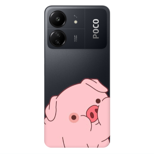 Xiaomi Poco C65 Piggy 1 Transparent Silicone TPU Θήκη