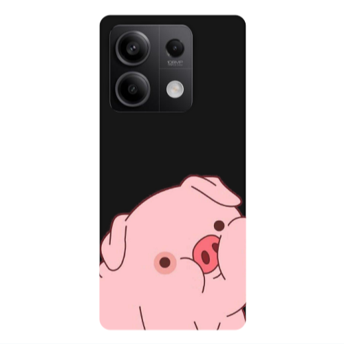 Xiaomi Redmi Note 13Pro 5G Piggy 1 Black Colored Silicone TPU Θήκη