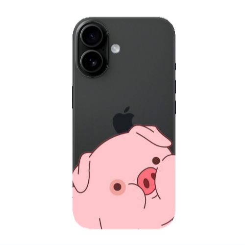 Apple Iphone 16 Piggy 1 Transparent Silicone TPU Θήκη