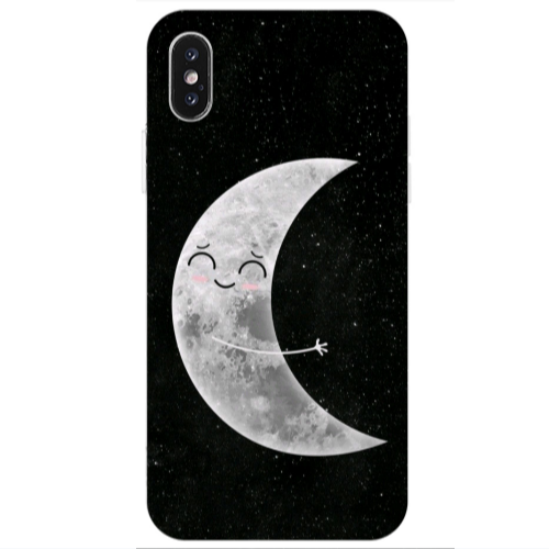 Apple iPhone X Half Moon Transparent Silicone TPU Θήκη
