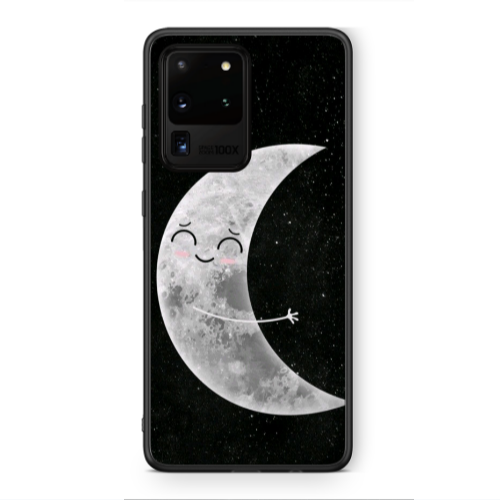 Samsung S20 Ultra Half Moon Black Glossy Θήκη