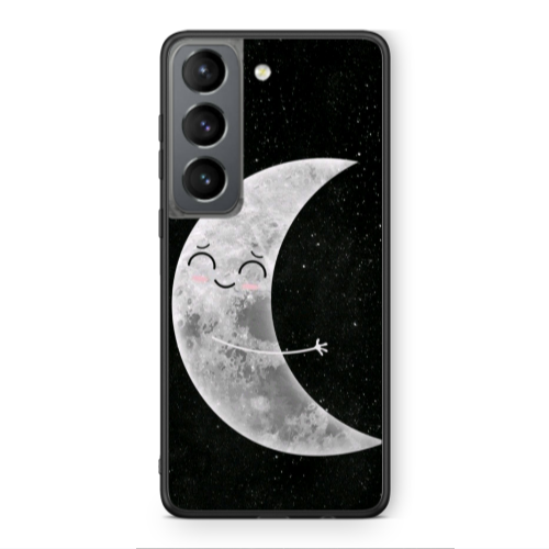 Samsung S21 Half Moon Black Glossy Θήκη